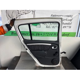 Tür Dacia Sandero hinten links weiß DV369 Modell 2008-2012